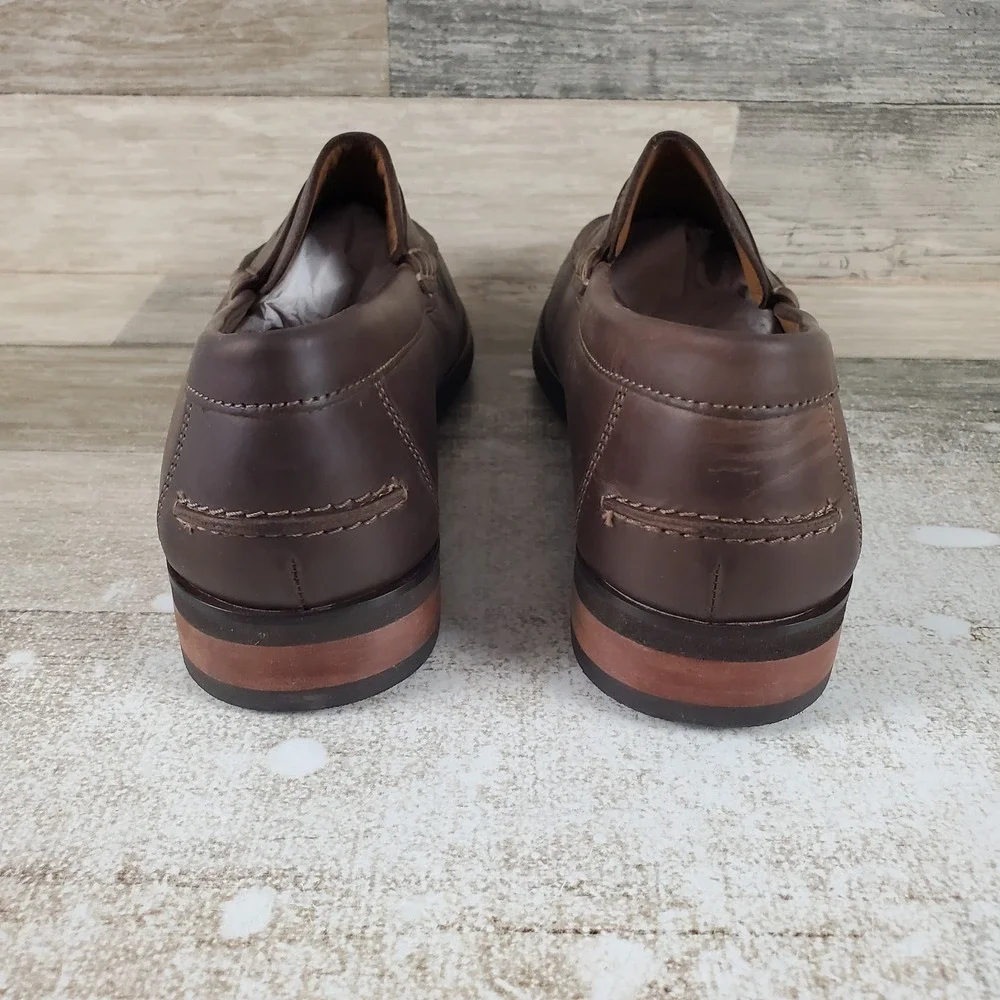 Florsheim Berkley Flex Mens Penny Loafers Sz 7.5 3E Brown Slip On Round Toe‎